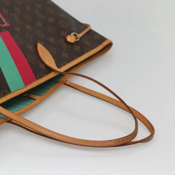 LOUIS VUITTON Monogram LV My Heritage Neverfull GM Tote Bag Red Green - Picture 8 of 14